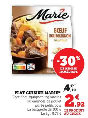 Super U MARIE Plat cuisine offre