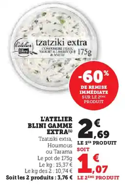 Super U L'ATELIER BLINI Gamme extra offre