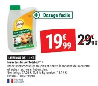 Gamm vert SOLABIOL Insectes du sol offre