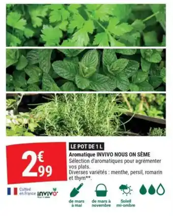 Gamm vert Aromatique invivo nous on sème offre