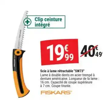 Gamm vert FISKARS Scie à lame rétractable "SW73" offre