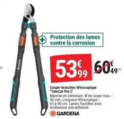 Gamm vert GARDENA Coupe-branches télescopique "TeleCut Pro L" offre