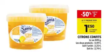 Supeco SAMIA Citrons confits offre