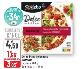 Dolce pizza bolognese