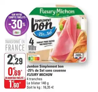 G20 Jambon simplement bon offre