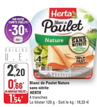 G20 Blanc de poulet nature offre
