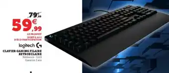 Super U Clavier Gaming Filaire Retroeclaire offre