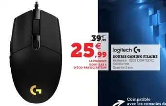 Super U Souris Gaming Filaire offre