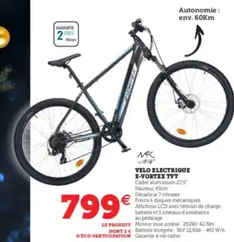 Super U Velo Electrique E-Vortex TVT offre
