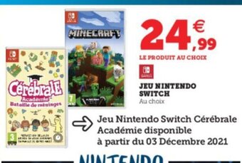 Super U Jeu Nintendo Switch offre