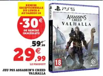 Super U Jeu PS5 Assassin's Creed Valhalla offre