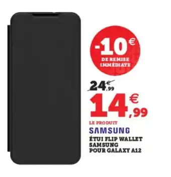 Super U Etuie Flip Wallet Samsung Pour Galaxy A12 offre