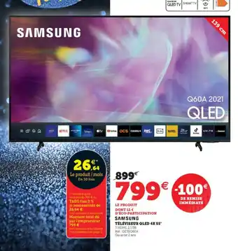 Super U Téléviseur QLED 4K 55 offre