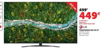 Super U Téléviseur LED 4K 43 offre