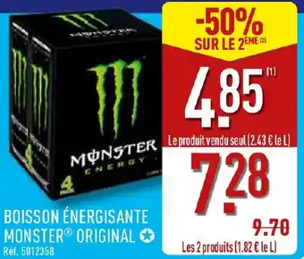 ALDI Boisson énergisante monster original offre