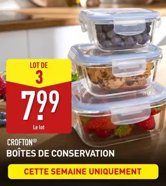 ALDI Crofton boîtes de conservation offre