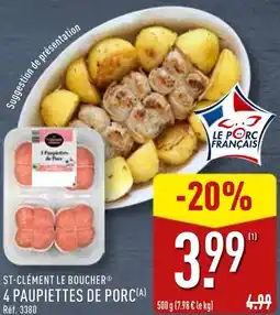 ALDI St-clément le boucher 4 paupiettes de porc offre