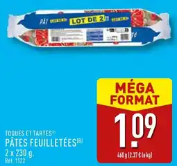 ALDI Toques et tartes pâtes feuilletées offre