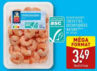 ALDI Golden seafood crevettes décortiquées nature offre