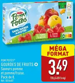 ALDI Pom'potes gourdes de fruits offre