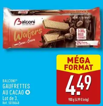 ALDI Balconi gaufrettes au cacao offre