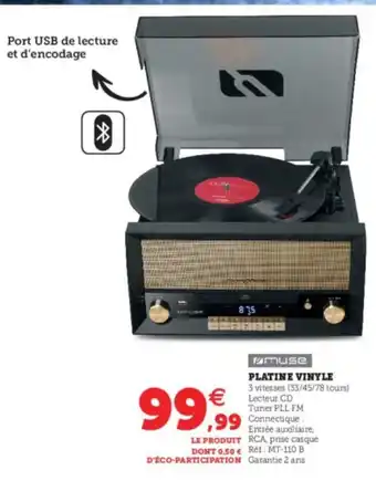 Super U Platine Vinyle offre