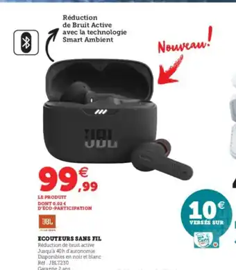 Super U Ecouteurs Sans Fil offre