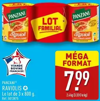 ALDI Panzani raviolis offre