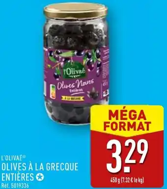 ALDI L'olivaé olives à la grecque entières offre