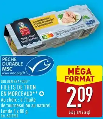 ALDI Golden seafood filets de thon en morceaux offre