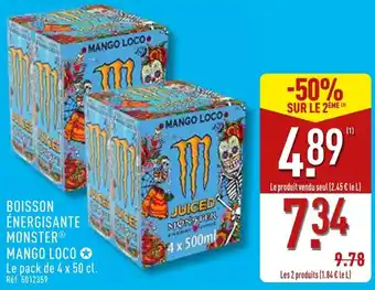 ALDI Boisson énergisante monster mango loco offre