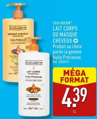 ALDI Evoluderm lait corps ou masque cheveux offre