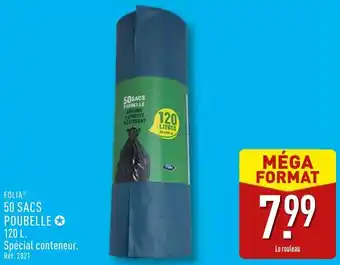 ALDI Folia 50 sacs poubelle offre