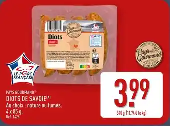 ALDI Pays gourmand diots de savoie offre