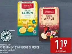 ALDI Westminster assortiment d'infusions du monde offre