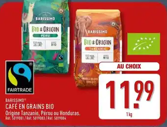 ALDI Barissimo café en grains bio offre