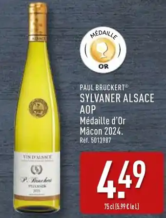 ALDI Paul bruckert sylvaner alsace AOP offre