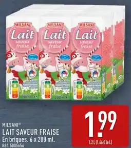 ALDI Milsani lait saveur fraise offre