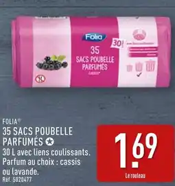 ALDI Folia 35 sacs poubelle parfumes offre