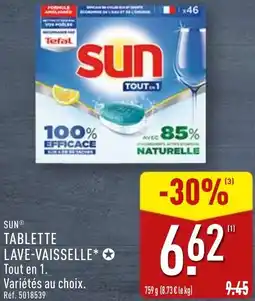 ALDI Sun tablette lave-vaisselle offre