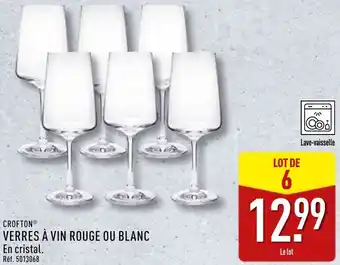 ALDI Crofton verres à vin rouge ou blanc offre