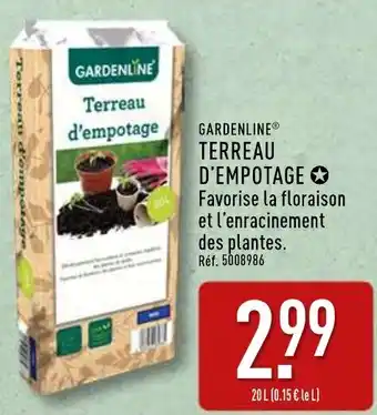 ALDI Gardenline terreau d'empotage offre