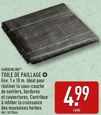 ALDI Gardenline toile de paillage offre