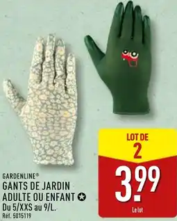 ALDI Gardenline gants de jardin adulte ou enfant offre