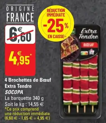 G20 4 brochettes de bœuf offre