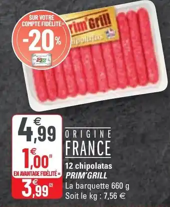 G20 12 chipolatas offre