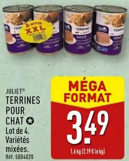 ALDI Juliet terrines pour chat offre