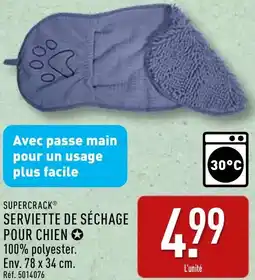 ALDI Supercrack serviette de séchage pour chien offre