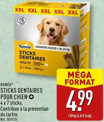 ALDI Roméo sticks dentaires pour chien offre