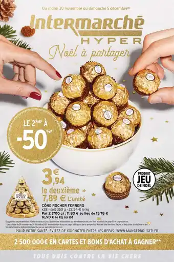 Intermarché Hyper Cone Rocher Ferrero offre